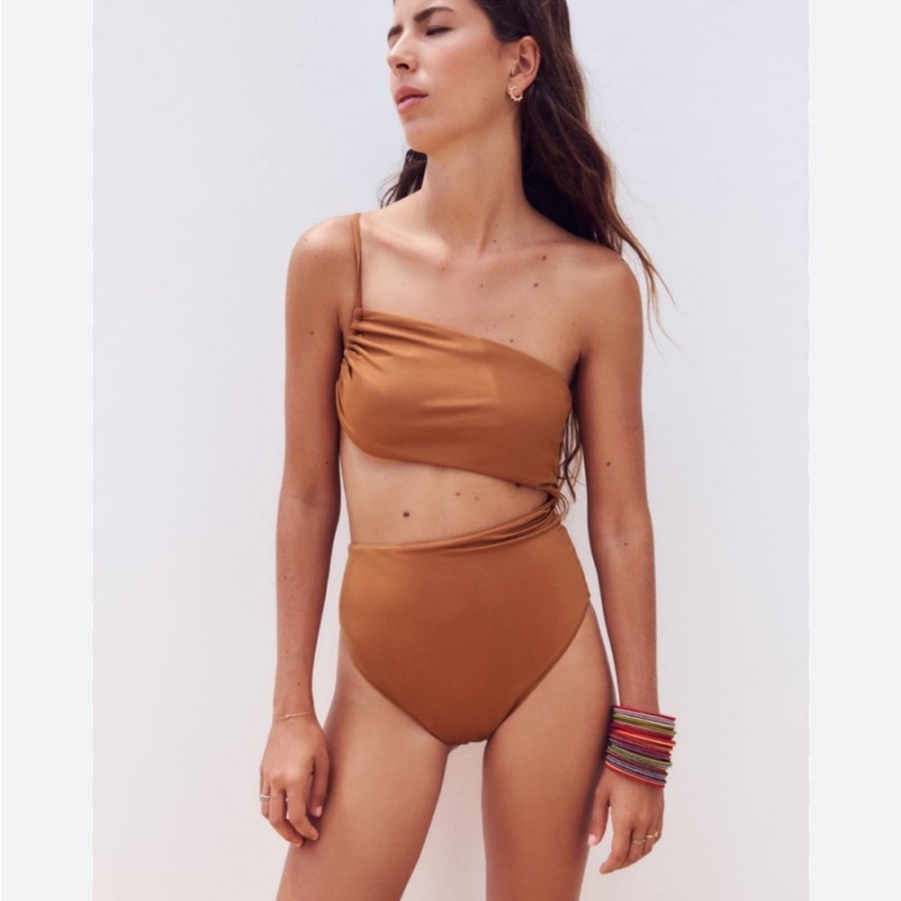 NWT Zara Asymmetric Swimsuit